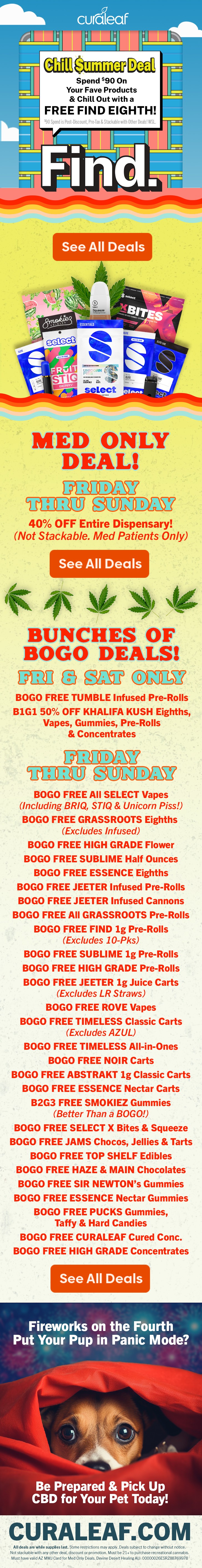 BOGOs & FREE EIGHTHS at CURALEAF!