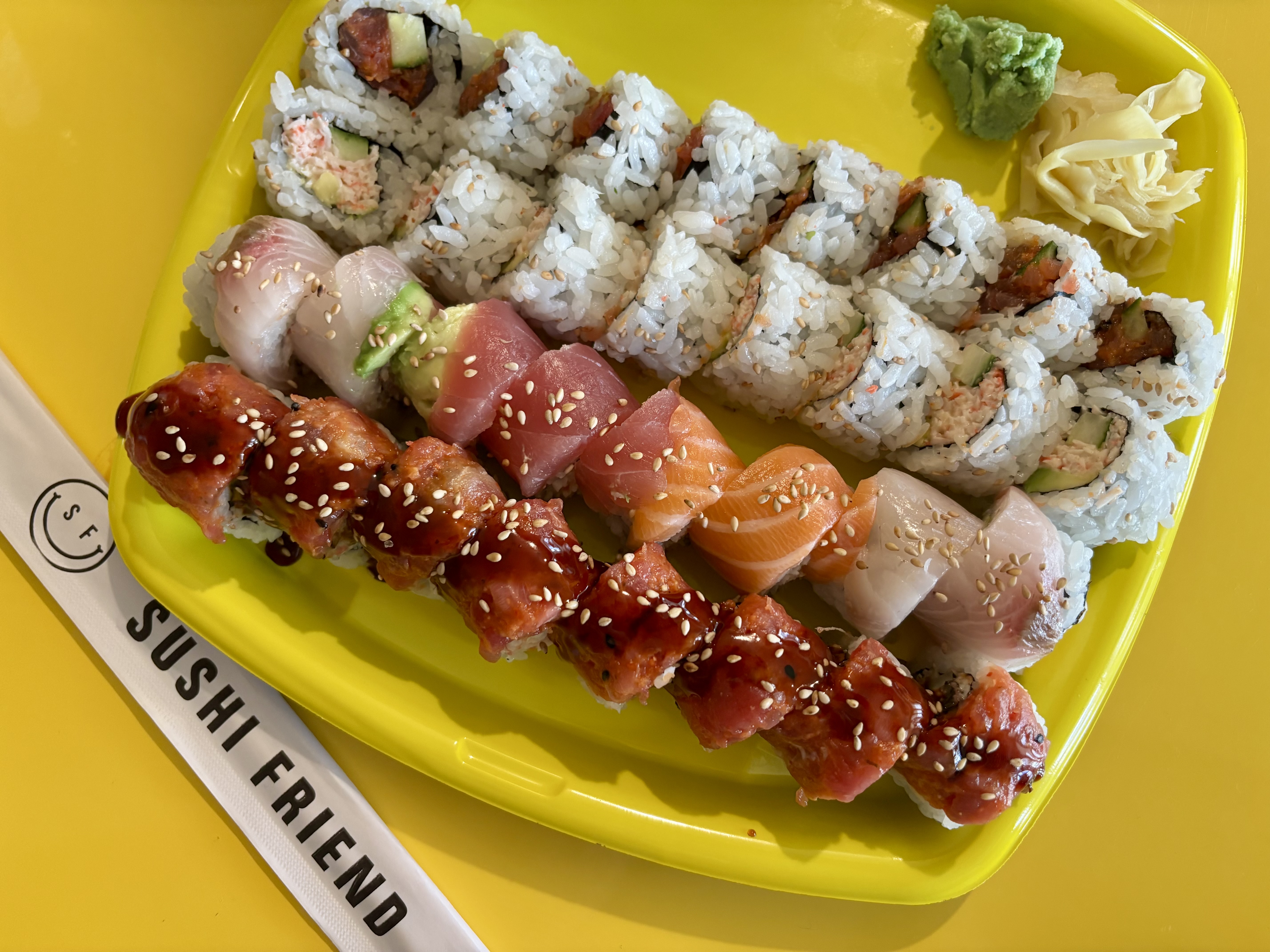 Sushi platter from Sushi Friend in Phoenix.
