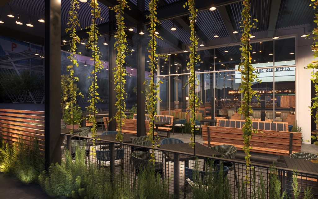 Cowboy Seafood's patio