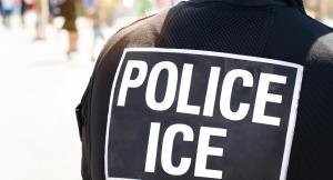 a "police ICE" vest