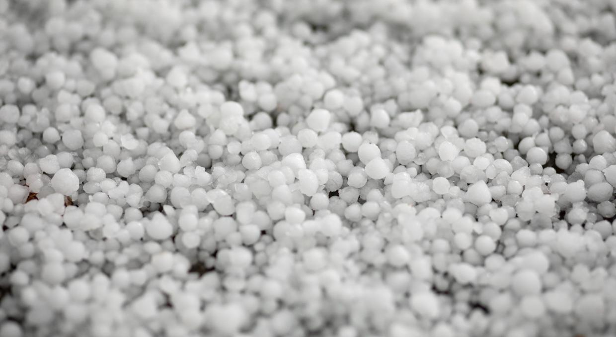pellets of hail