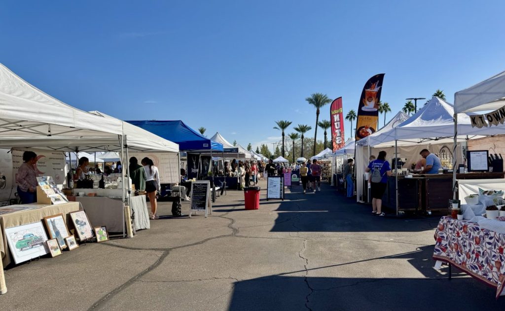 Stalls at Uptown Farmers Market