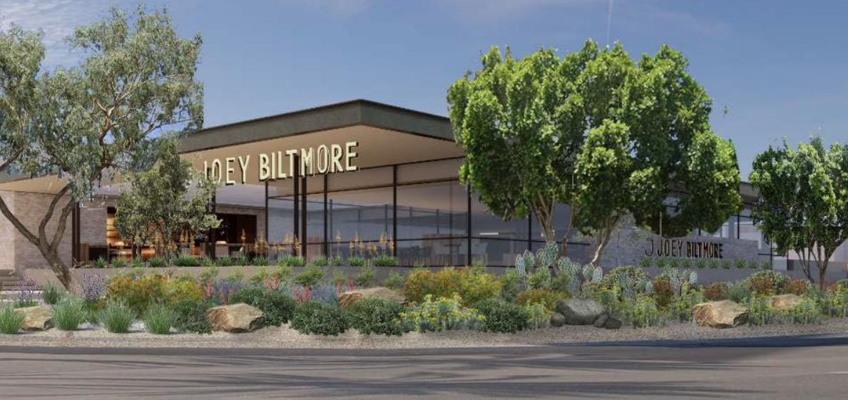 a mockup of a restaurant called the joey biltmore