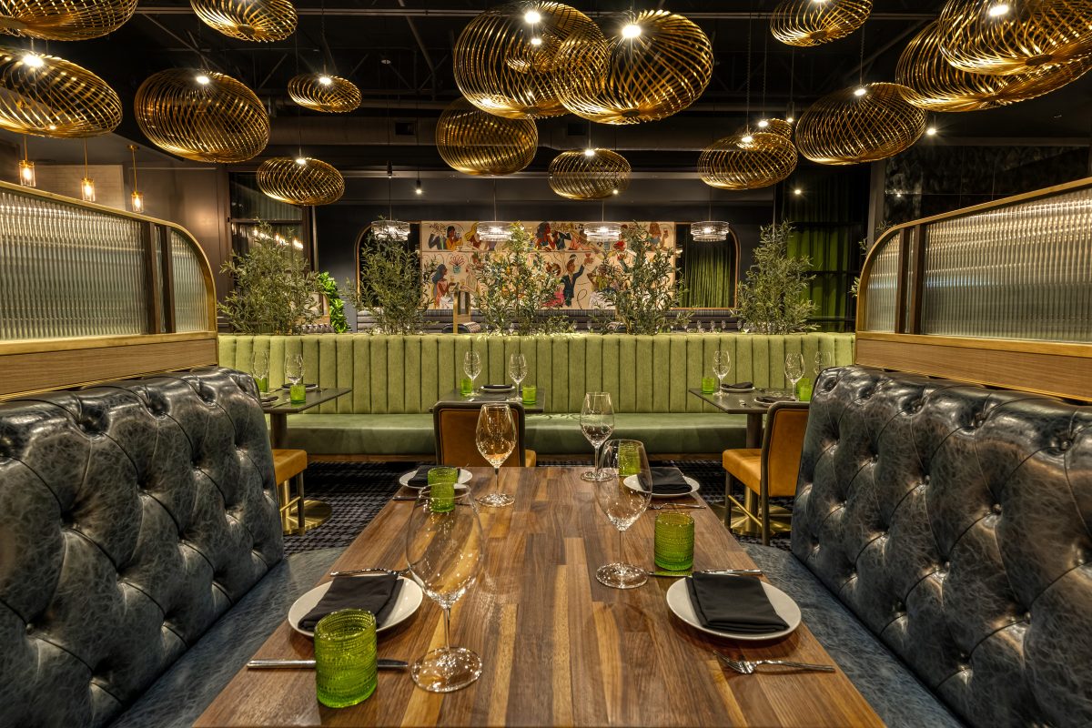 Booth in a dining room