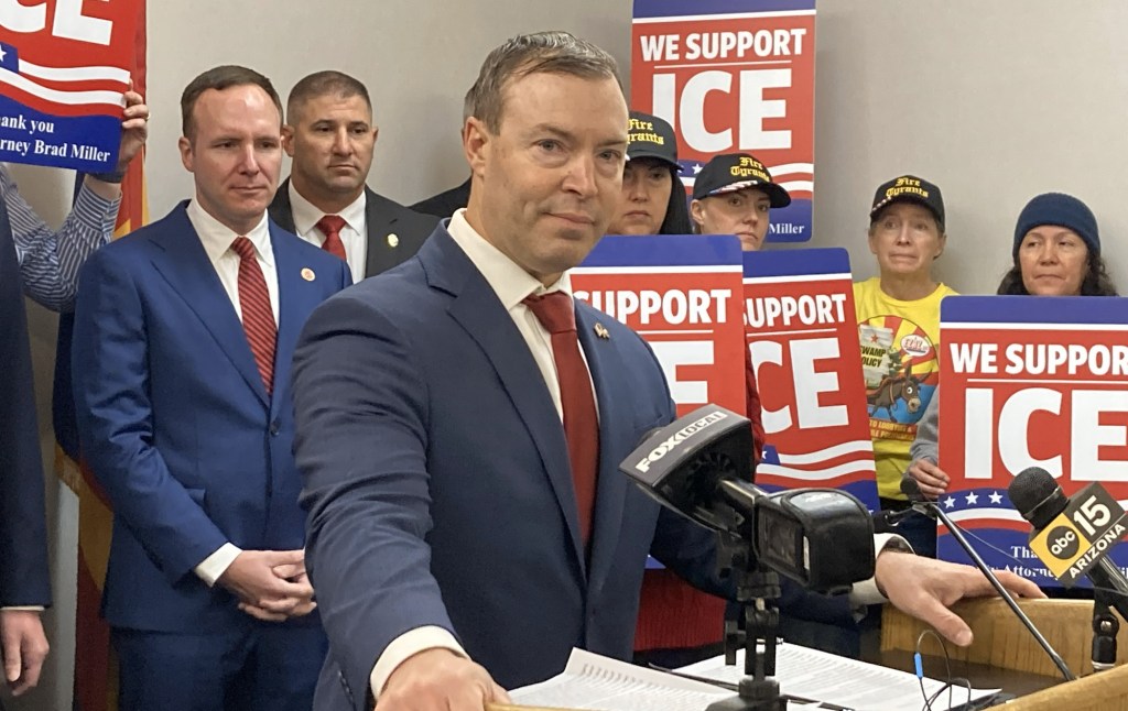 pinal county attorney brad miller at a pro-ICE press conference