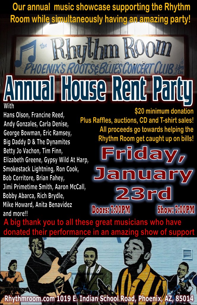 Rhythm Room’s Annual House Rent Party
