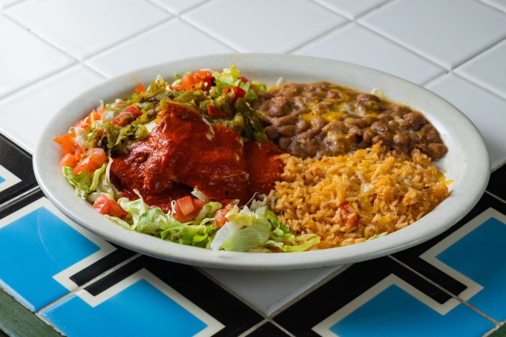 An enchilada plate.