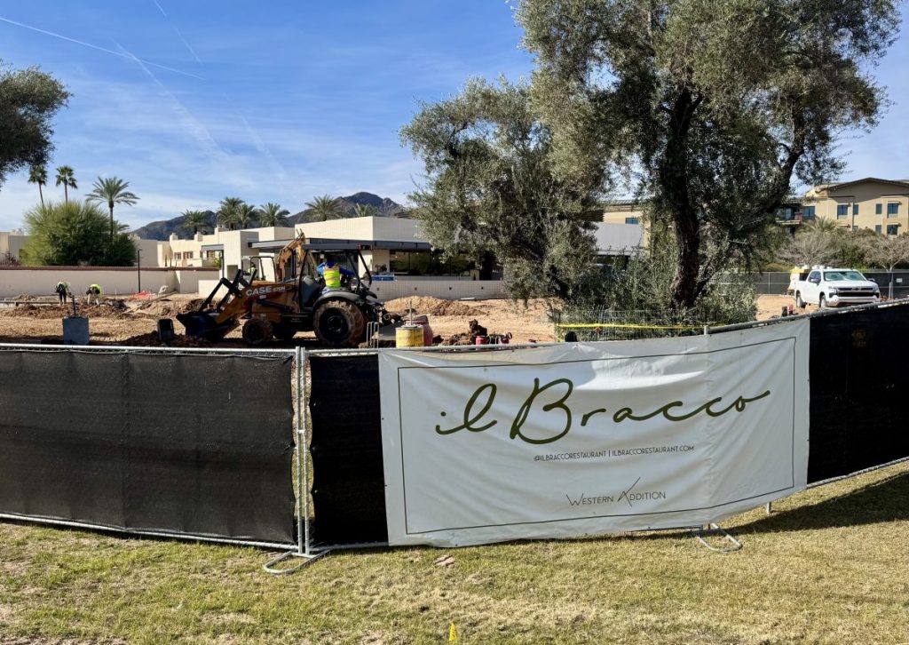 A restaurant under construction.