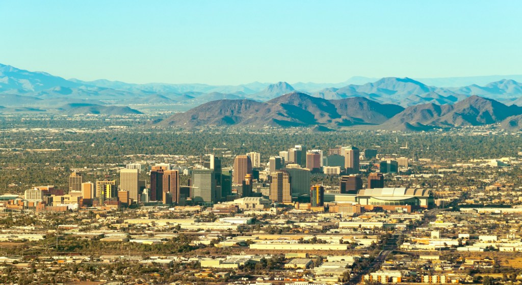 the phoenix skyline during the day