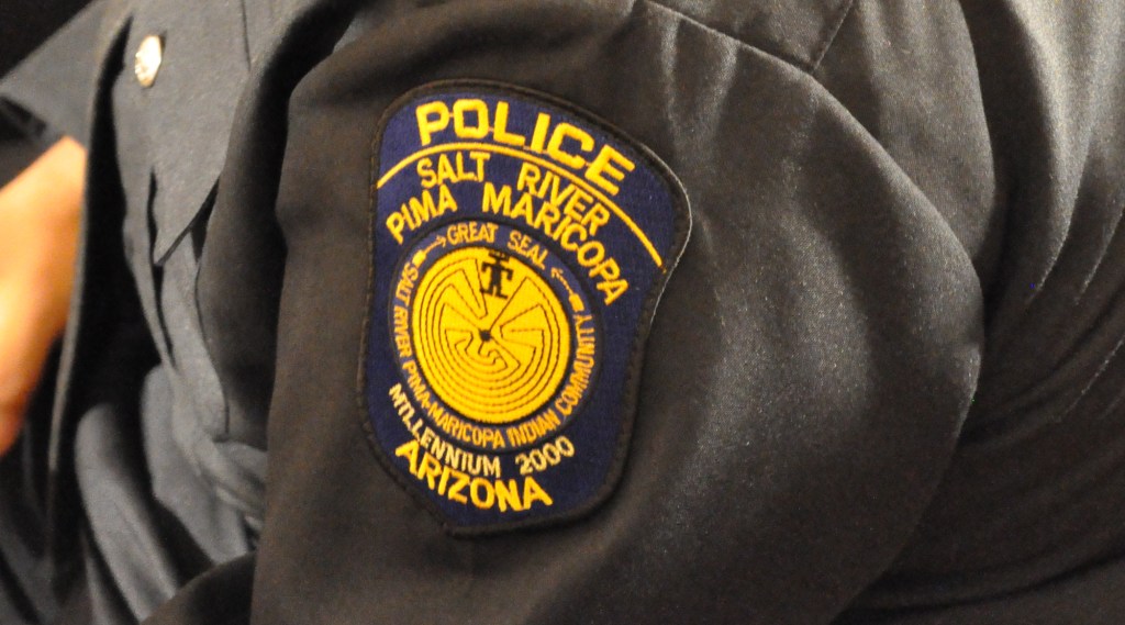 a shoulder patch for the salt river pima indian community police department