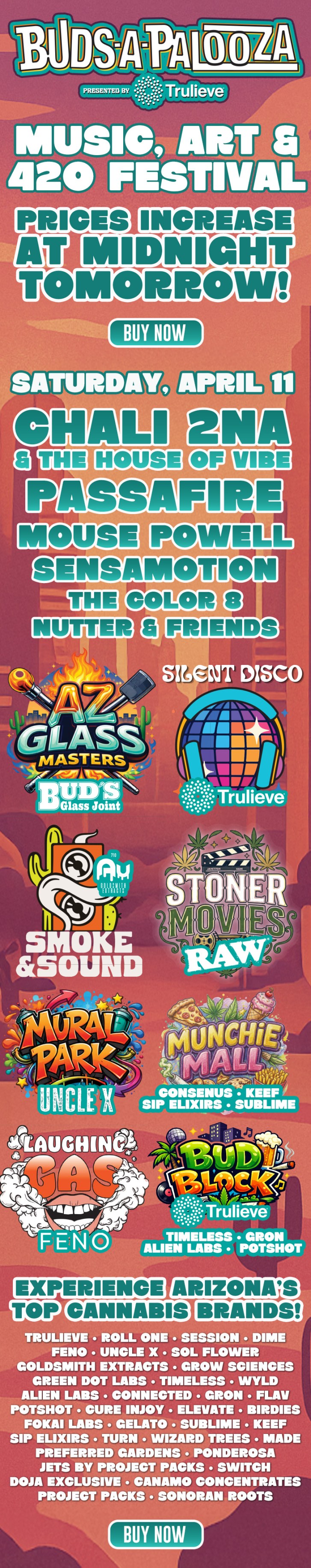 Prices Increase at Midnight Tomorrow!