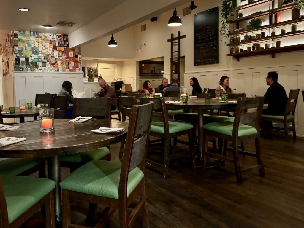 The open, farm house-style dining room at Tandy's.