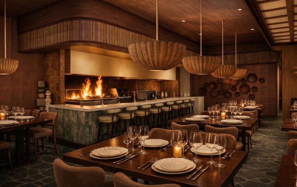 A view of the dining room and chef's table at Magdaleña in Goodyear.
