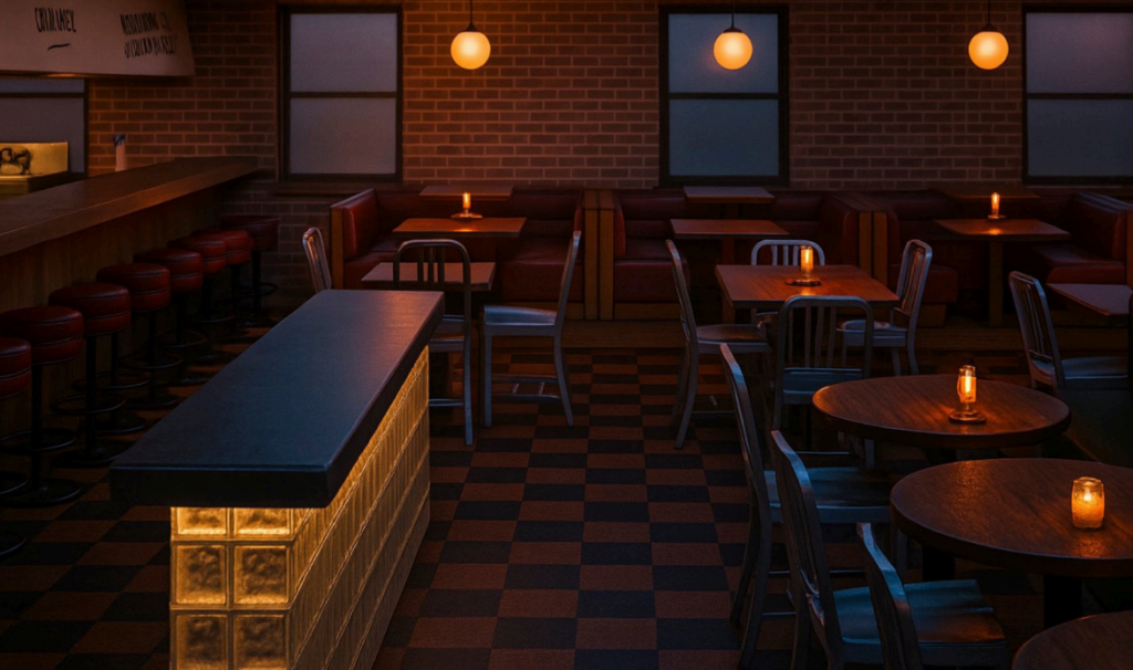 A rendering of the bar, Better Days.