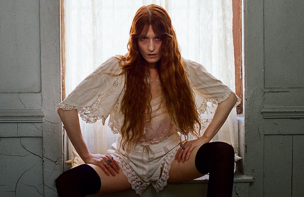 Florence Welch of Florence + the Machine in a publicity photo promoting the band’s 2026 tour.