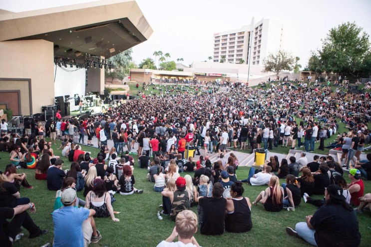 Crowd packs the lawn during A Day to Remember’s September 2014 concert at Mesa Amphitheatre