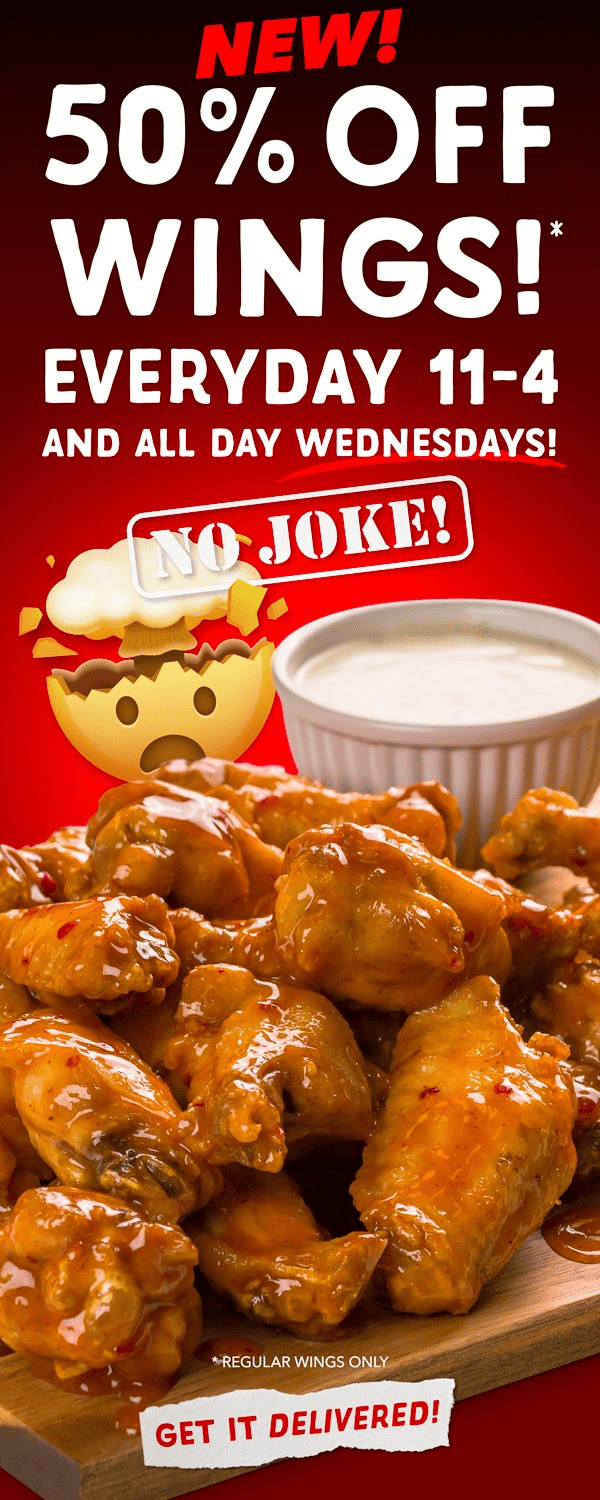 Half Off Wings All Day