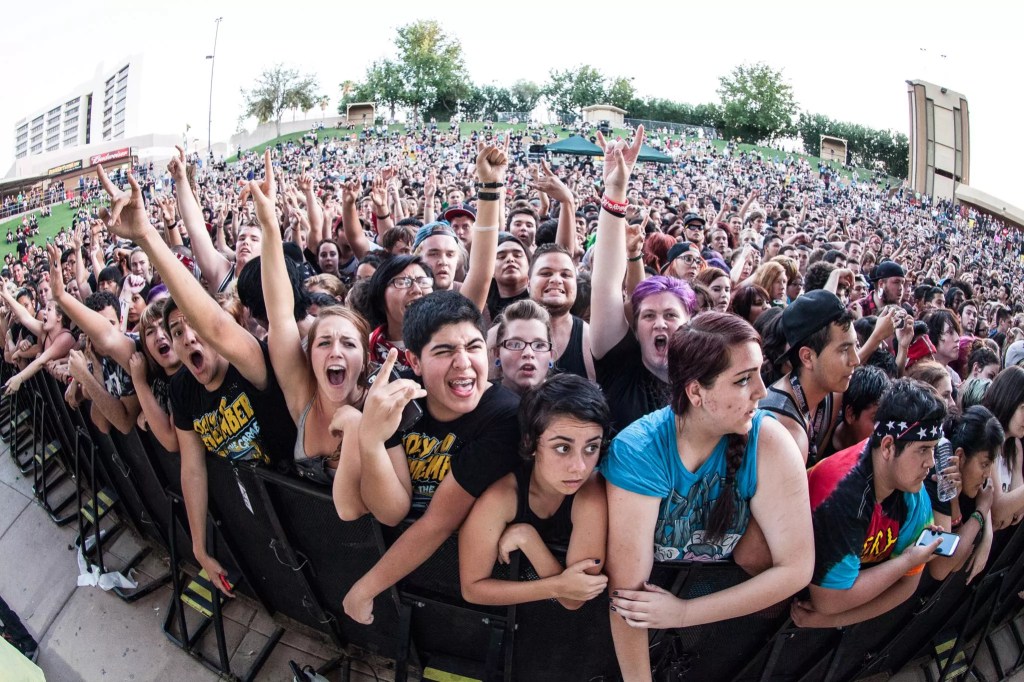 Crowd packs the lawn during A Day to Remember’s September 2014 concert at Mesa Amphitheatre