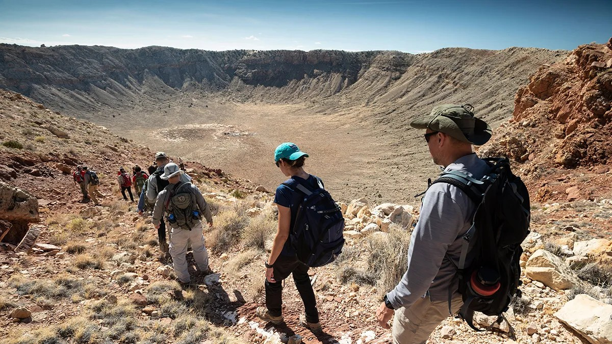 For the first time, visitors to Meteor Crater can hike to the bottom