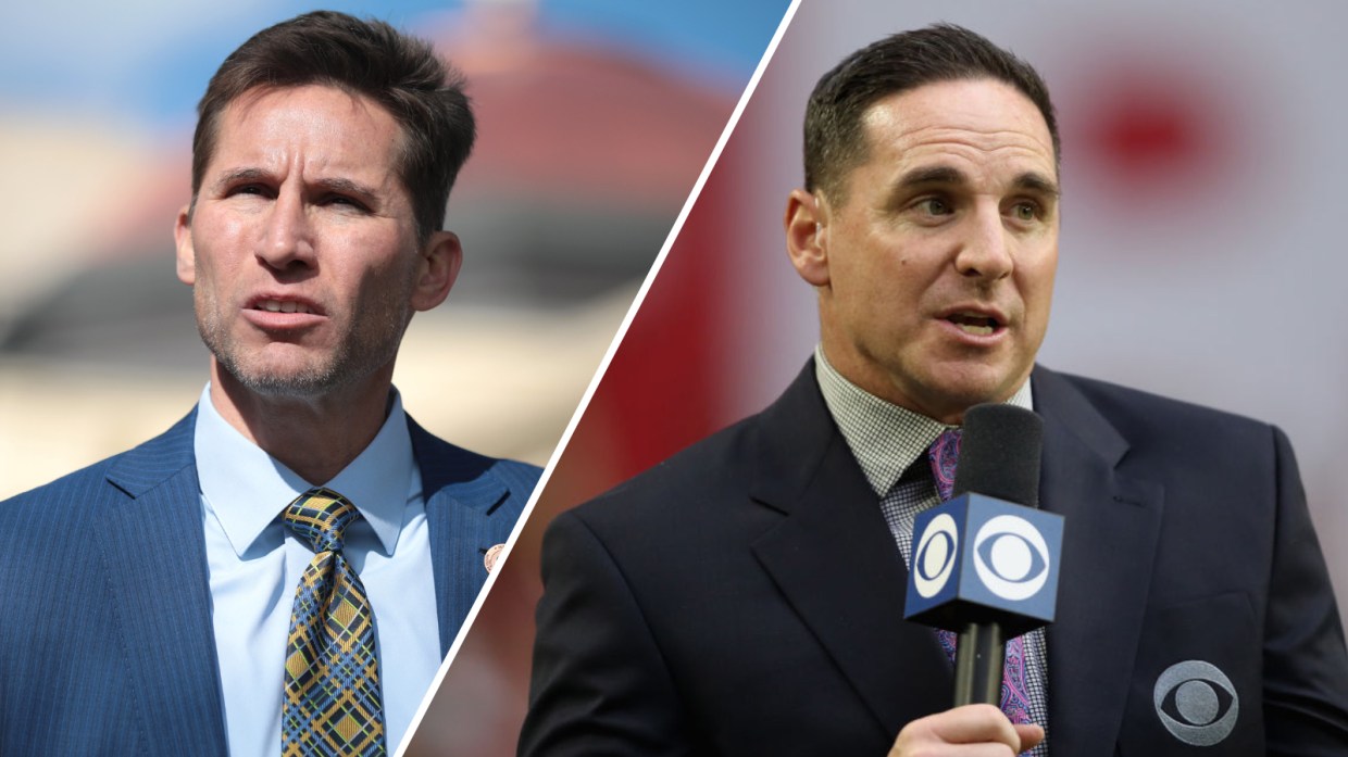 a photo collage of joseph chaplik and jay feely