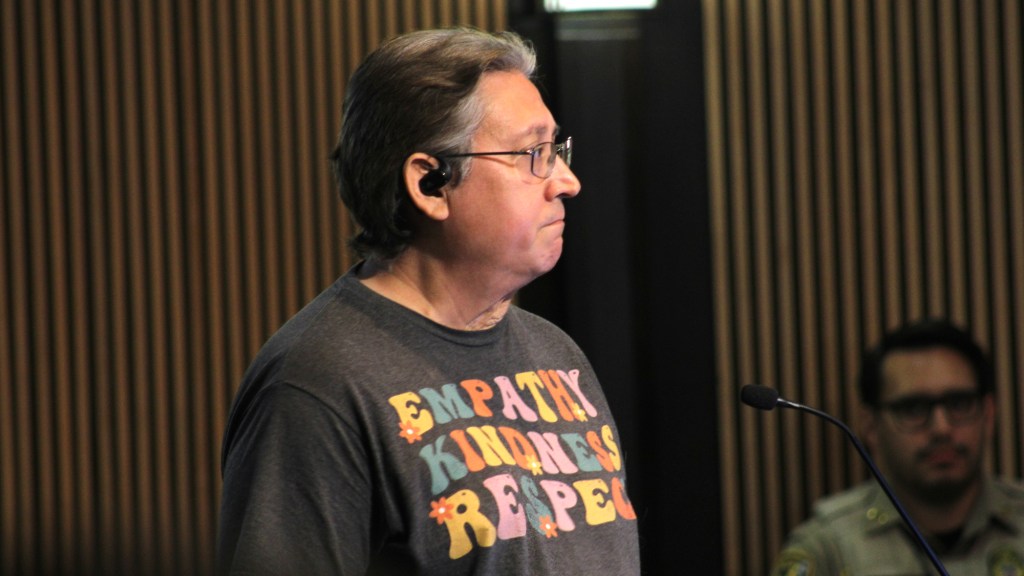 jonathan bowerstock in a shirt that says "empathy, kindness, respect"