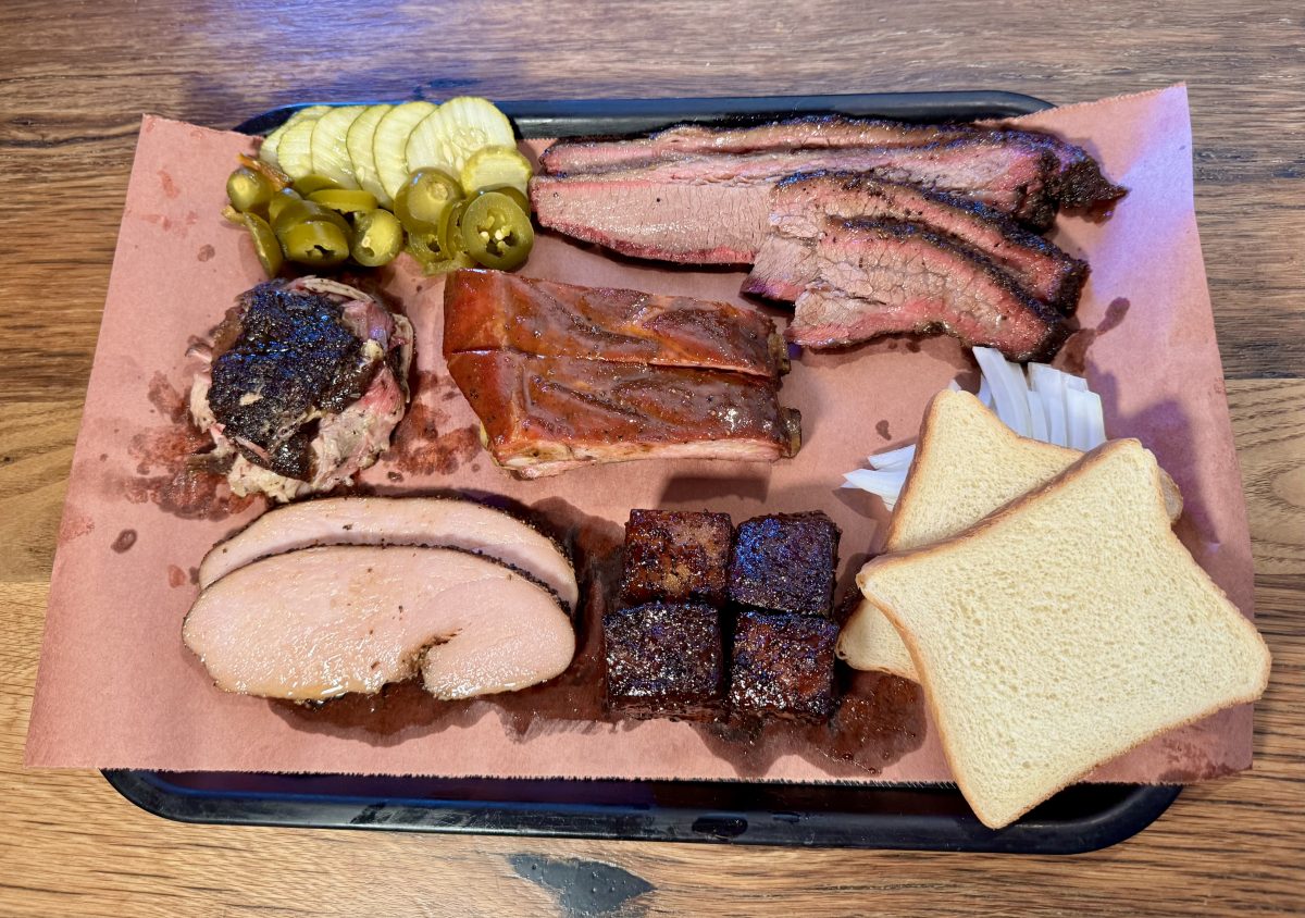 A barbecue platter from Little Miss BBQ.