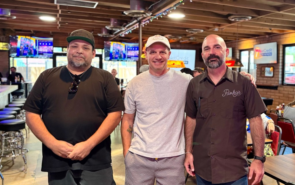 Pinky's owners Ariel Bracamonte, Chuckie Duff and Robert Cissell.