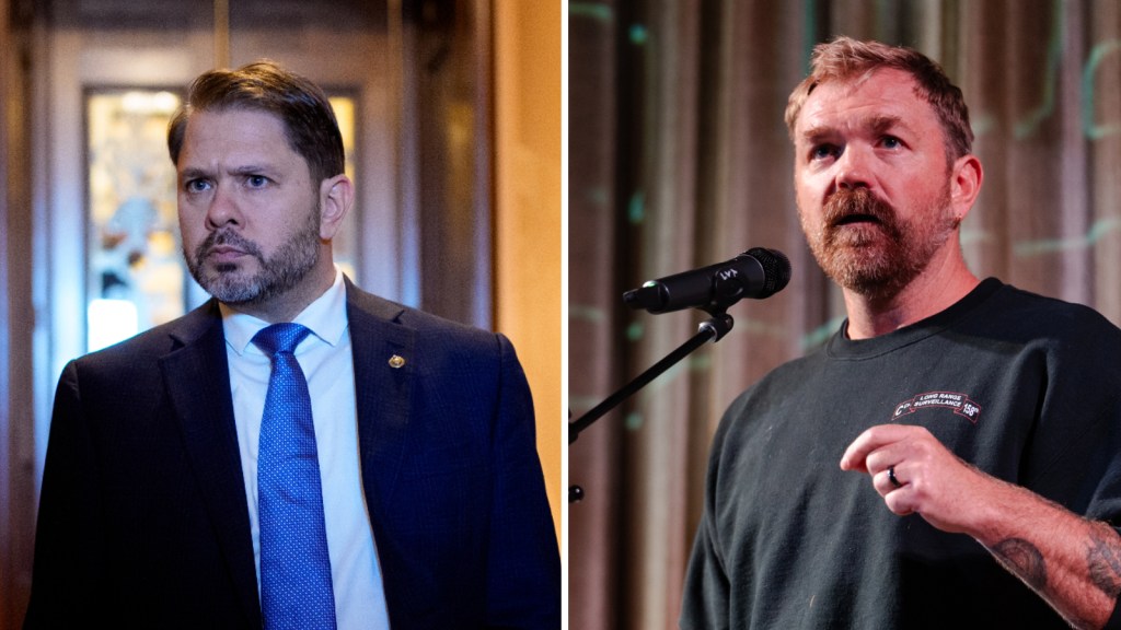 ruben gallego on the left, graham platner on the right