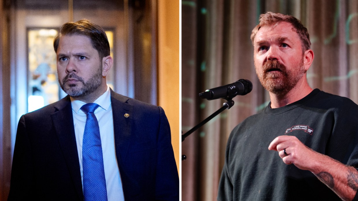 ruben gallego on the left, graham platner on the right