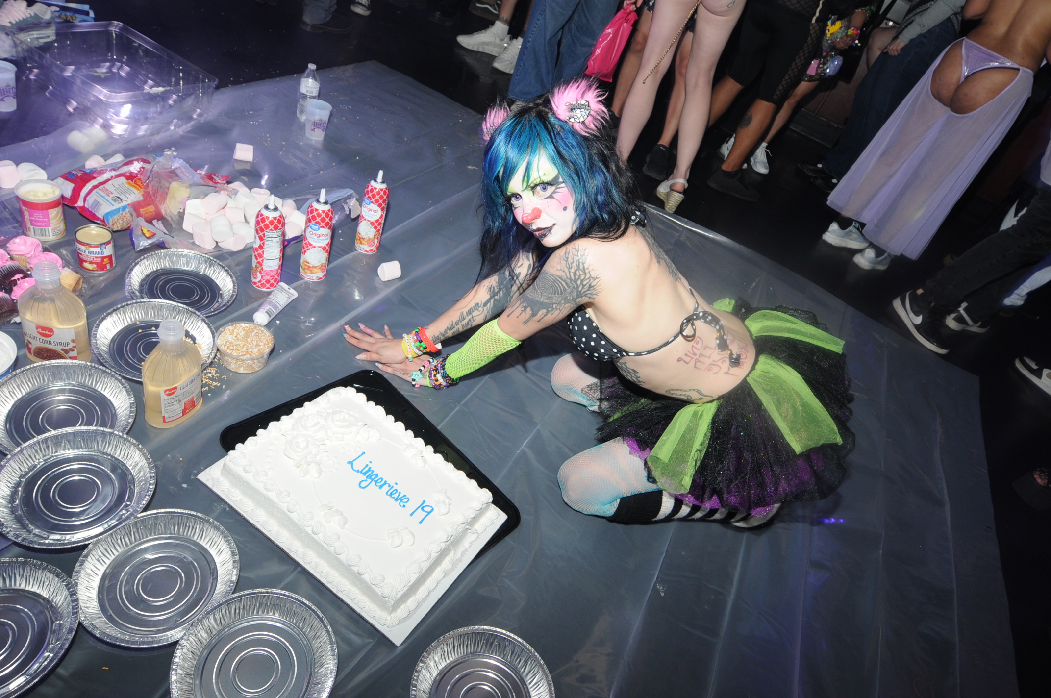 Gallery: Lingerieve Rave in Phoenix Delivers Wild and Sweaty Fun 13 Costumed models wrestling in cake