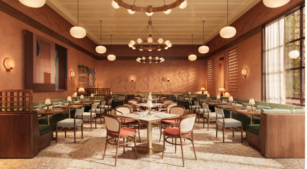 A rendering of Porta Via's Scottsdale dining room.