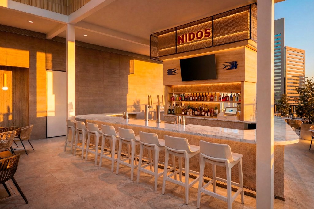 A rendering of Nidos Rooftop Bar at Denū Hotel & Spa.