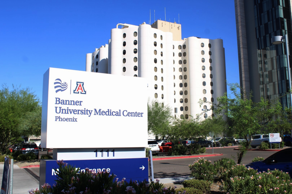 Sign in front of Banner's University Medical Center in Phoenix