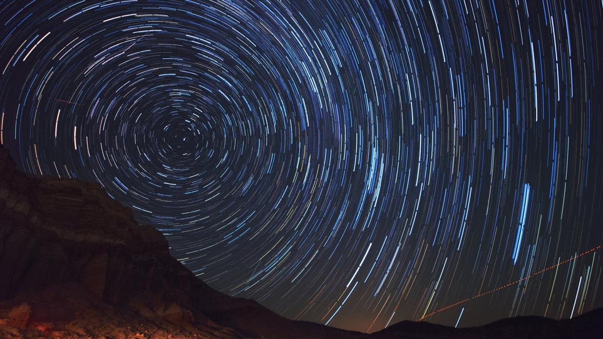 Star trails fill the night sky during the 2016 Perseids meteor shower in the Southwest.