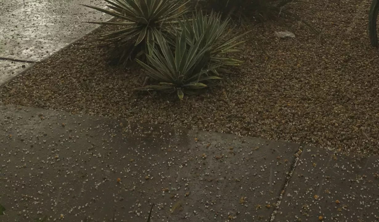 Hail, Yeah!  Ice Falls in Phoenix During Lunchtime Storm