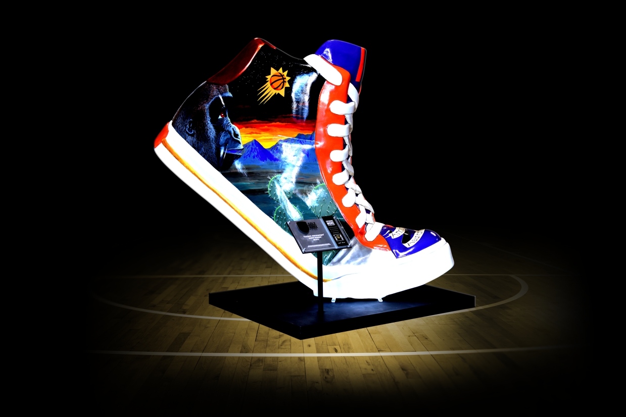 Here’s the Story Behind Those Giant Phoenix Suns Sneakers
