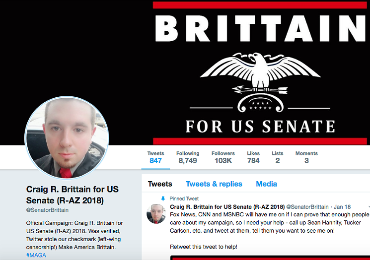 Twitter Suspends Former Revenge-Porn Operator, Senate Candidate Craig Brittain
