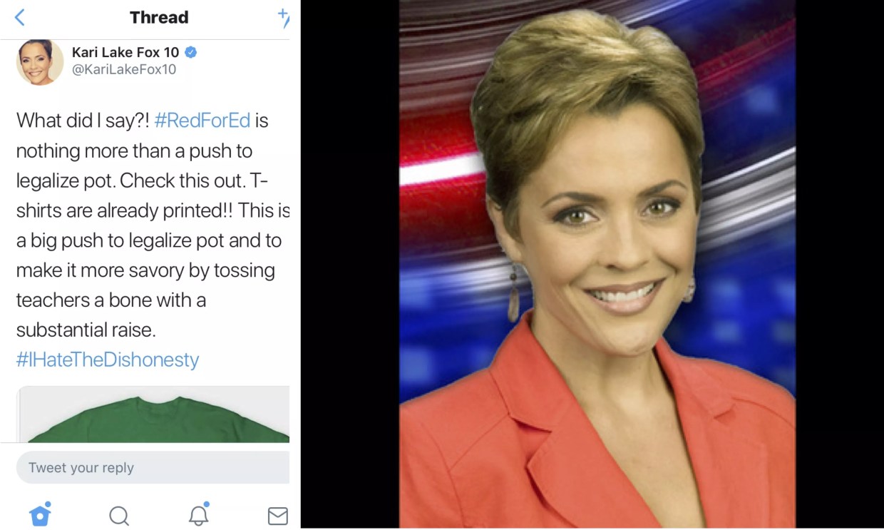 Fox10 Phoenix Anchor Claims #RedForEd Is Ploy to Legalize Pot
