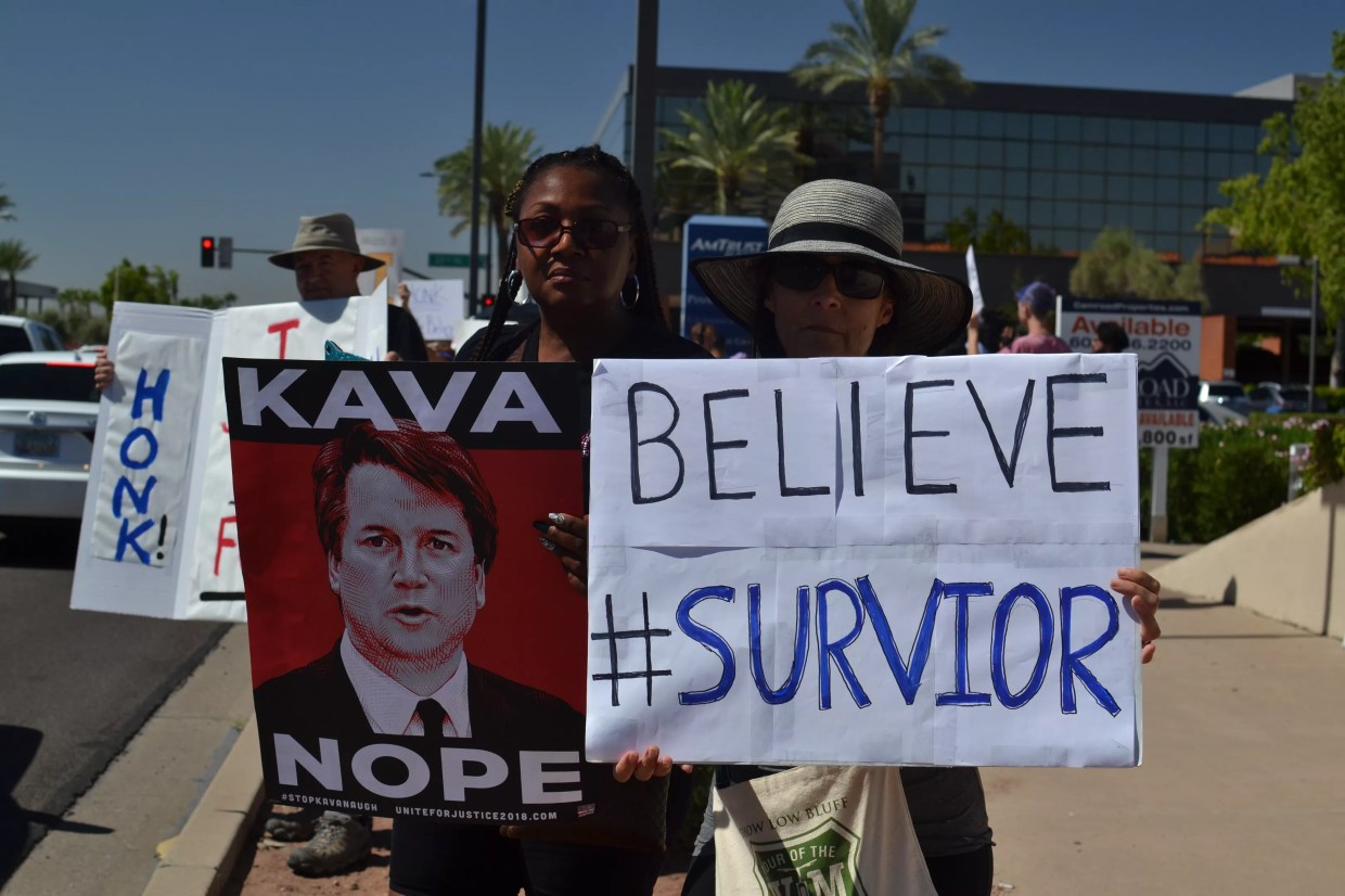 Protesters Outside Senator Flake’s Office Call Him Cowardly, Disingenuous