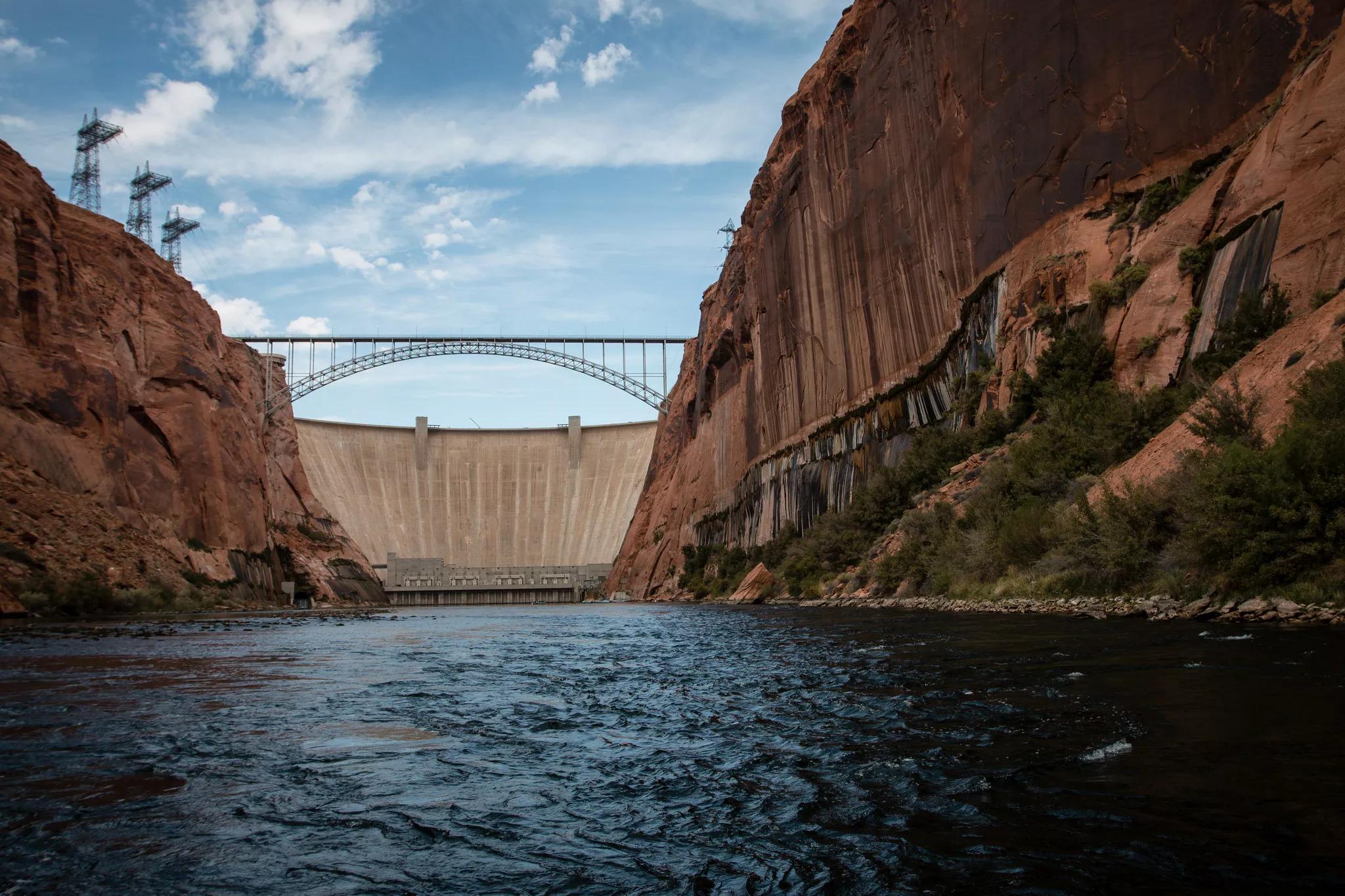 The Glen Canyon Dam on the Colorado River.