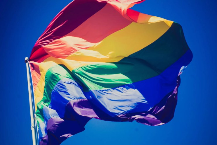 a rainbow flag