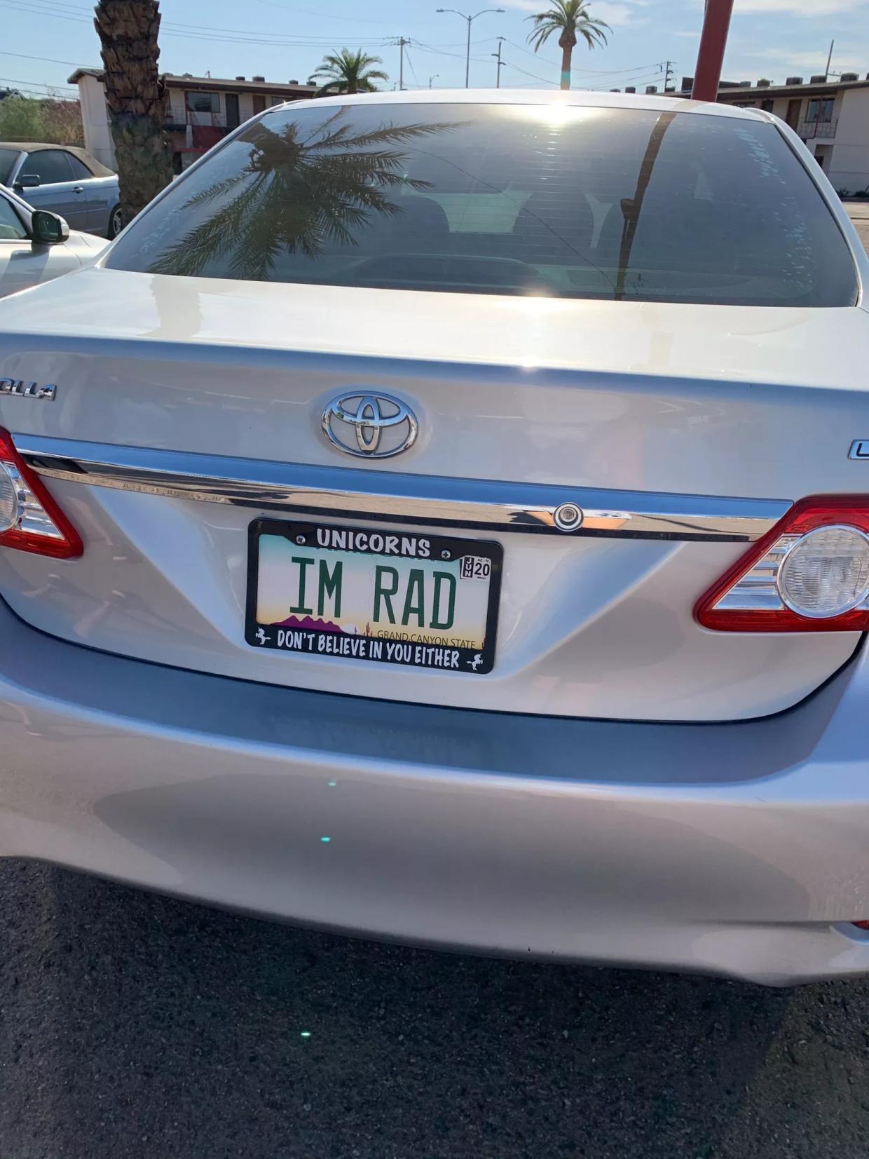 UHYIKES, IM RAD: The Winningest Arizona Vanity Plates From 2019