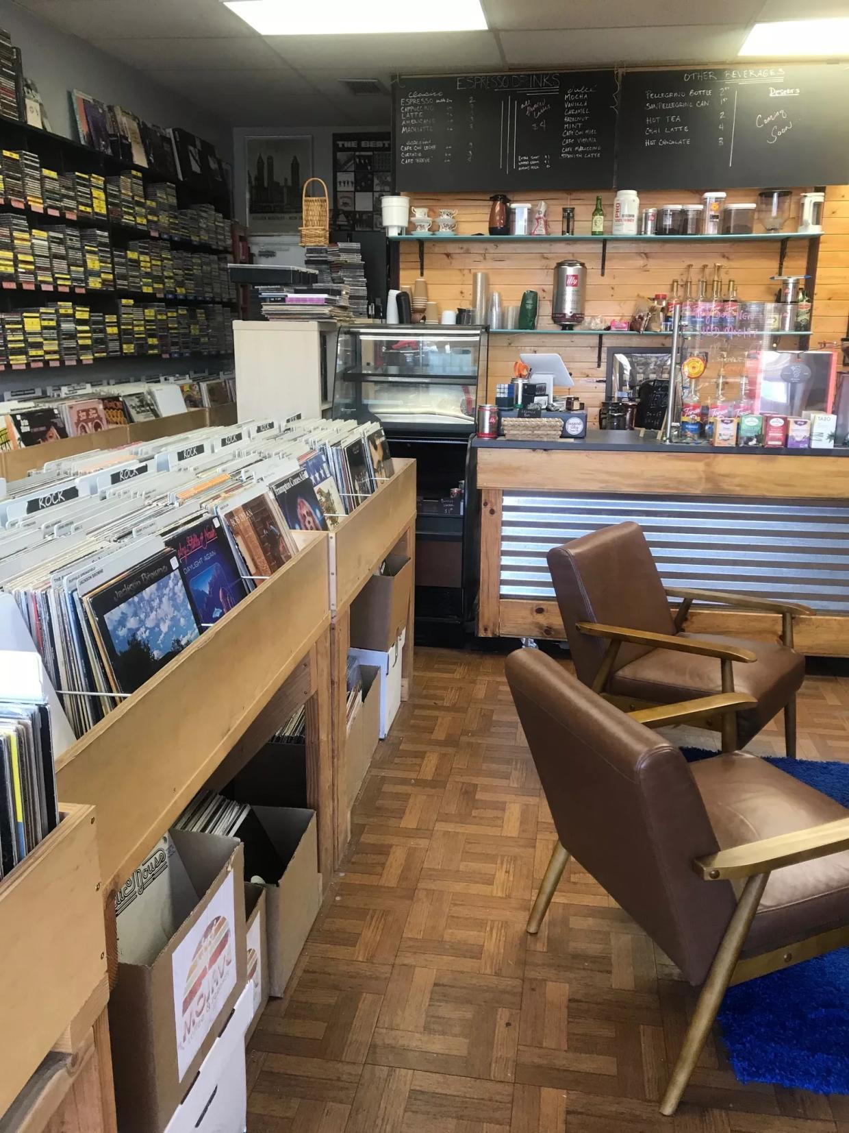 Buy a Latte and Sit for a Spell at Mojave Coffee and Records