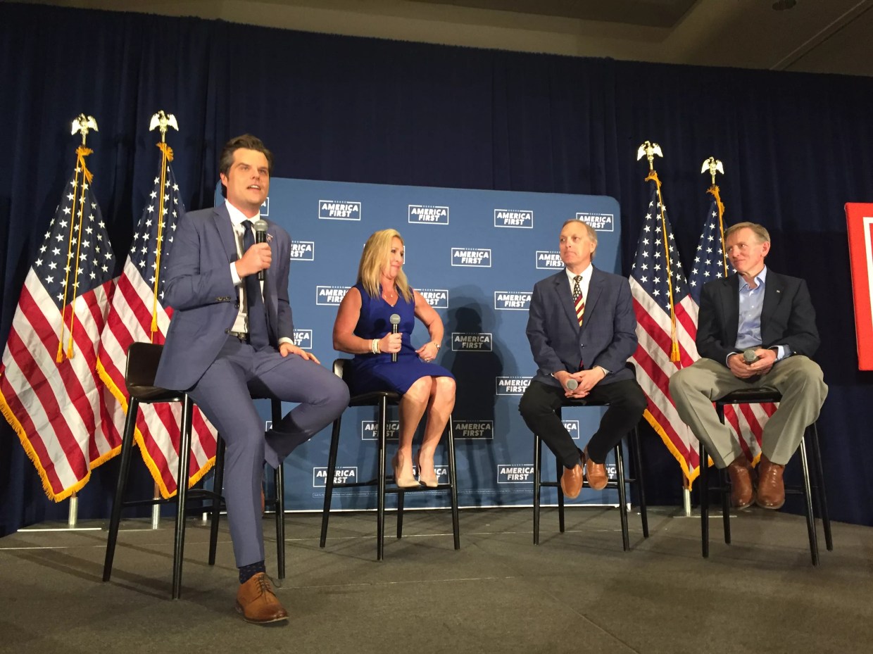GOP Reps. Gaetz, Greene Praise Arizona Election Audit at Mesa Rally