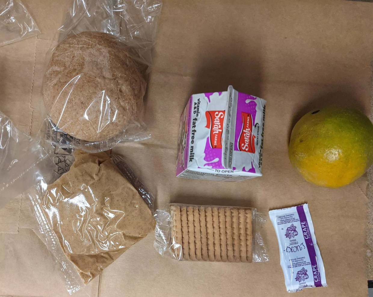 Weekend Menu at Maricopa County Jails: Two Peanut Butter and Jelly Sandwiches