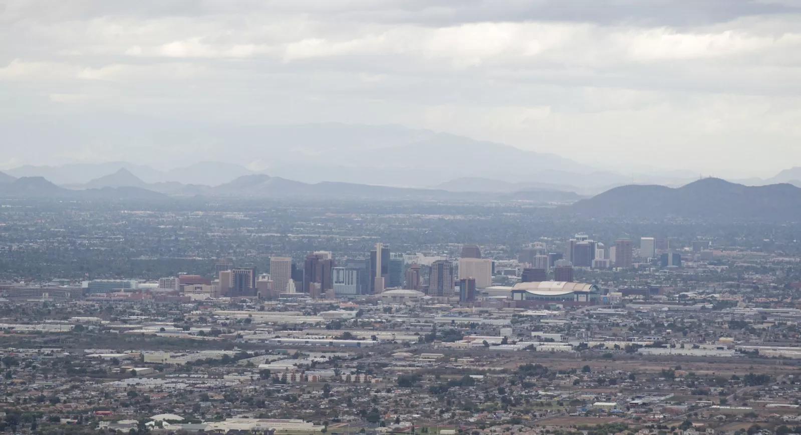 Phoenix on a hazy day.