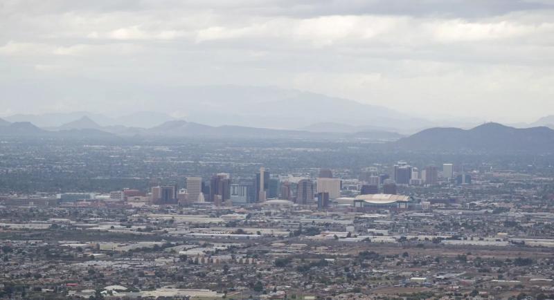 Phoenix on a hazy day.