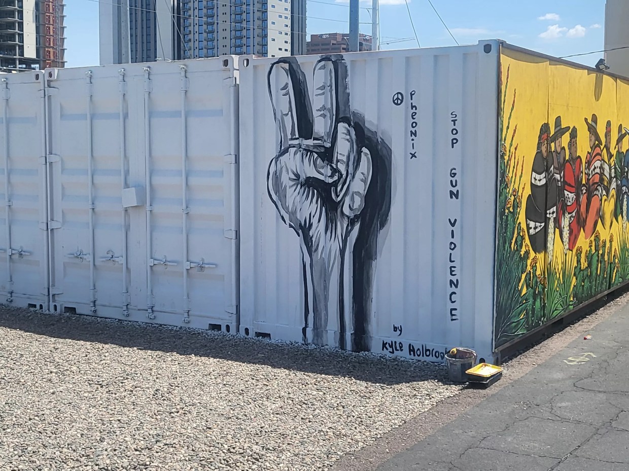Kyle Holbrook Sends Peaceful Message With Murals on Roosevelt Row