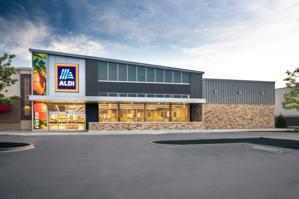 Aldi store exterior.
