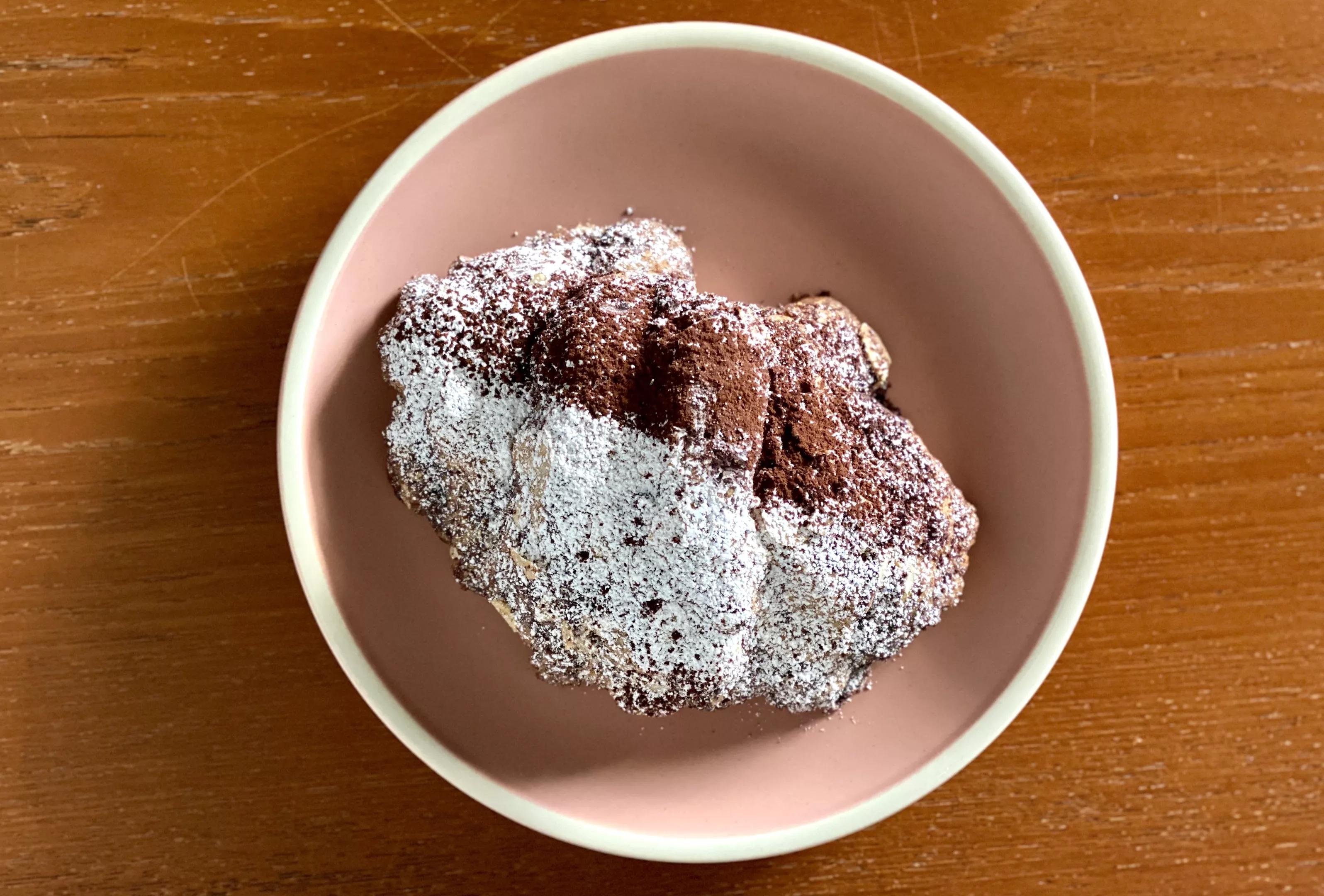 Chocolate almond croissant from Chacónne Patisserie.